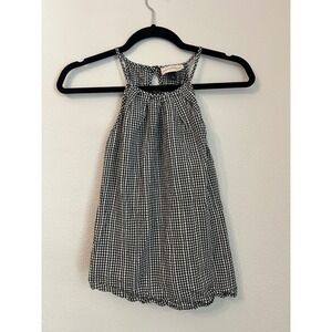 Universal Thread Black White Gingham‎ Halter Top Sleeveless Blouse